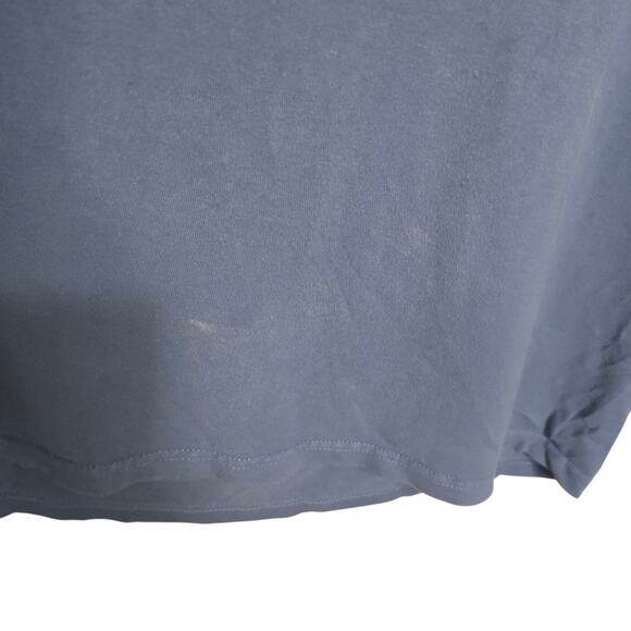 Stussy Basic Pigment Dyed T-Shirt Navy Blue Medium Distressed - Picture 8 of 8